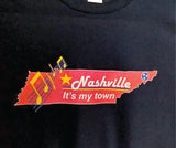 NASHVILLE - "It's my Town" Series - Short Sleeve, Front Artwork Shirt S-2XL