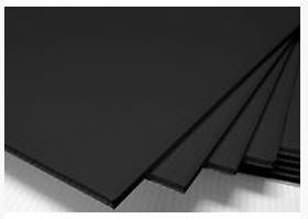 Black Corrugated Plastic, 4-mm Thick