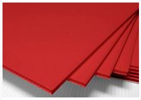 Red Corrugated Plastic, 4-mm Thick