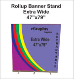 Basic Rollup Banner Stand, Extra Wide, 47"x79"