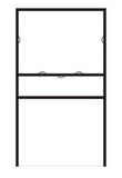 Metal H-Frame for Real Estate Signs 24" x 18" with 24" x  6" Rider - Black