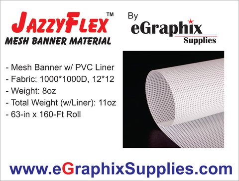 Mesh Banner Material with Liner - 63" x 160' Roll