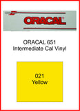 Oracal 651 Calender Vinyl, 2' wide x 10' Roll