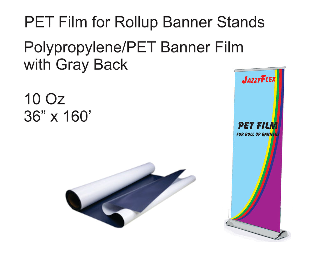 Pet Film - For Rollup Retractable Banners 10 mil, 36"x160' Roll