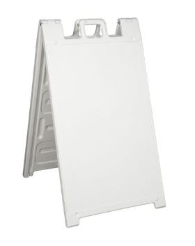 Plastic Sign (SIgnicade), White, 2-side (Folding) 24" x 36"