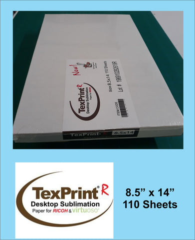 TexPrint-R, Sublimation Paper, 8.5x14